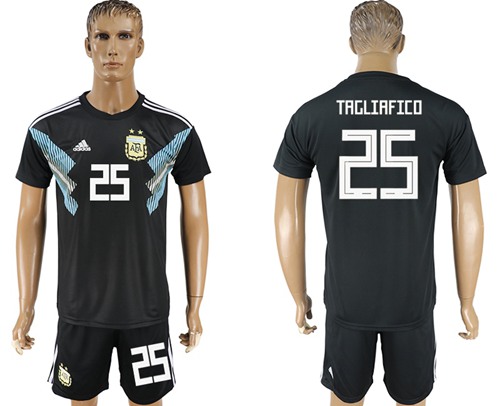 Argentina #25 Tagliafico Away Soccer Country Jersey
